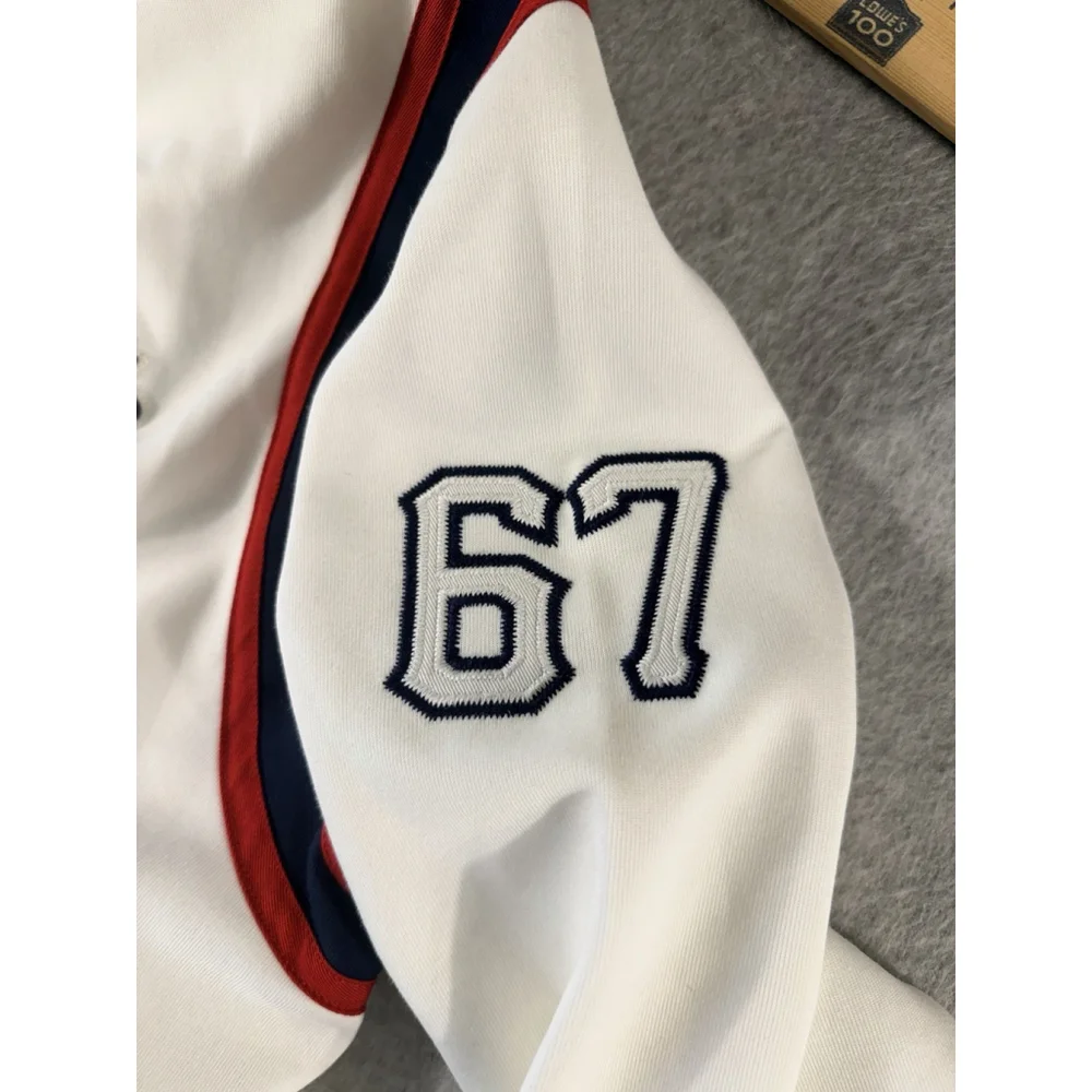 Polo Ralph Lauren Polo Bears 67 Baseball Jacket Mens Large White/Blue/Red - Picture 12 of 12